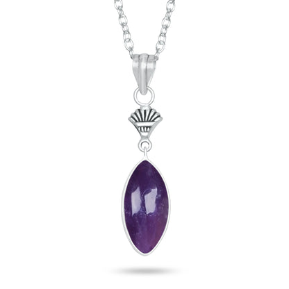 Amethyst Charm Pendants – Silver-Plated, Handmade, Designer Boho | Wholesale