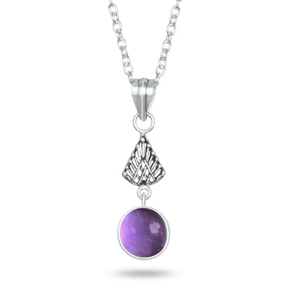 Amethyst Charm Pendants – Silver-Plated, Handmade, Designer Boho | Wholesale