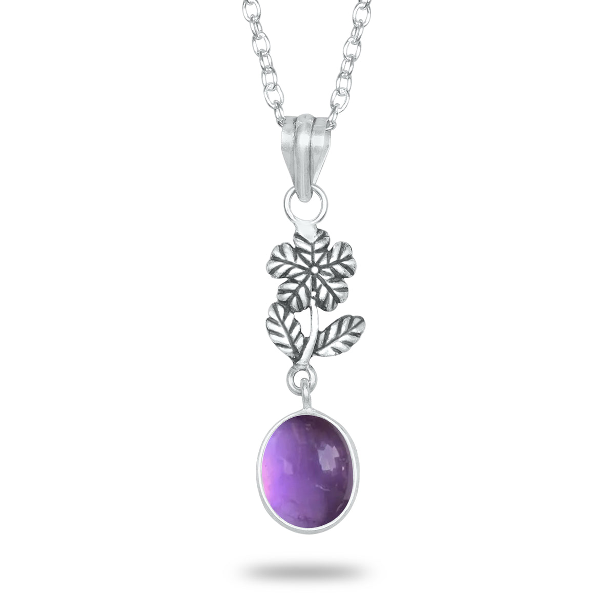 Amethyst Charm Pendants – Silver-Plated, Handmade, Designer Boho | Wholesale