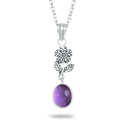 Amethyst Charm Pendants – Silver-Plated, Handmade, Designer Boho | Wholesale