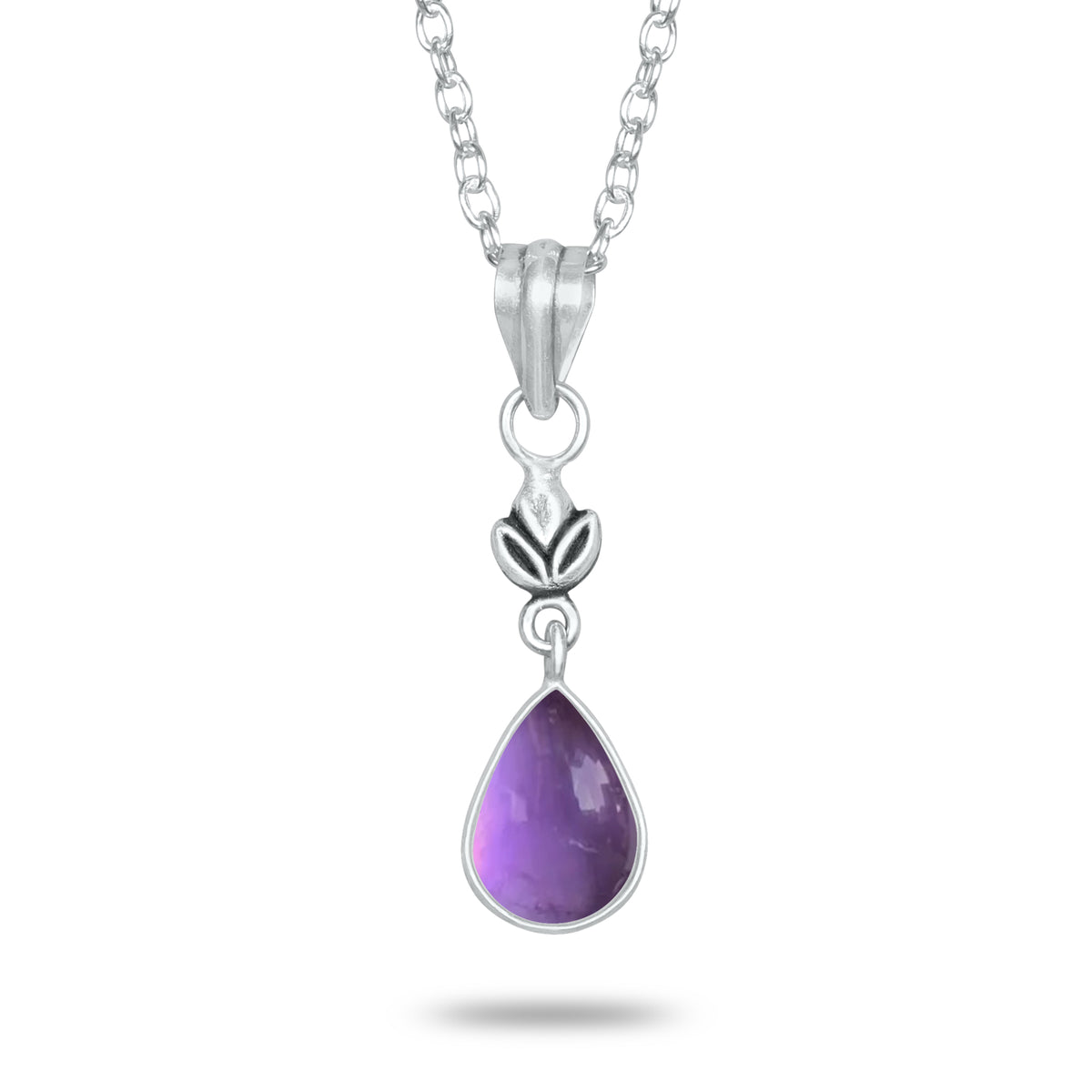Amethyst Charm Pendants – Silver-Plated, Handmade, Designer Boho | Wholesale