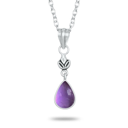 Amethyst Charm Pendants – Silver-Plated, Handmade, Designer Boho | Wholesale