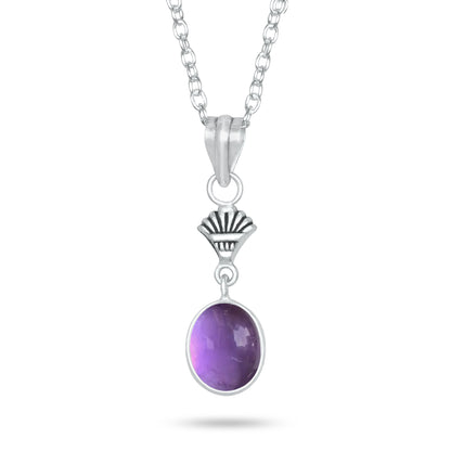 Amethyst Charm Pendants – Silver-Plated, Handmade, Designer Boho | Wholesale