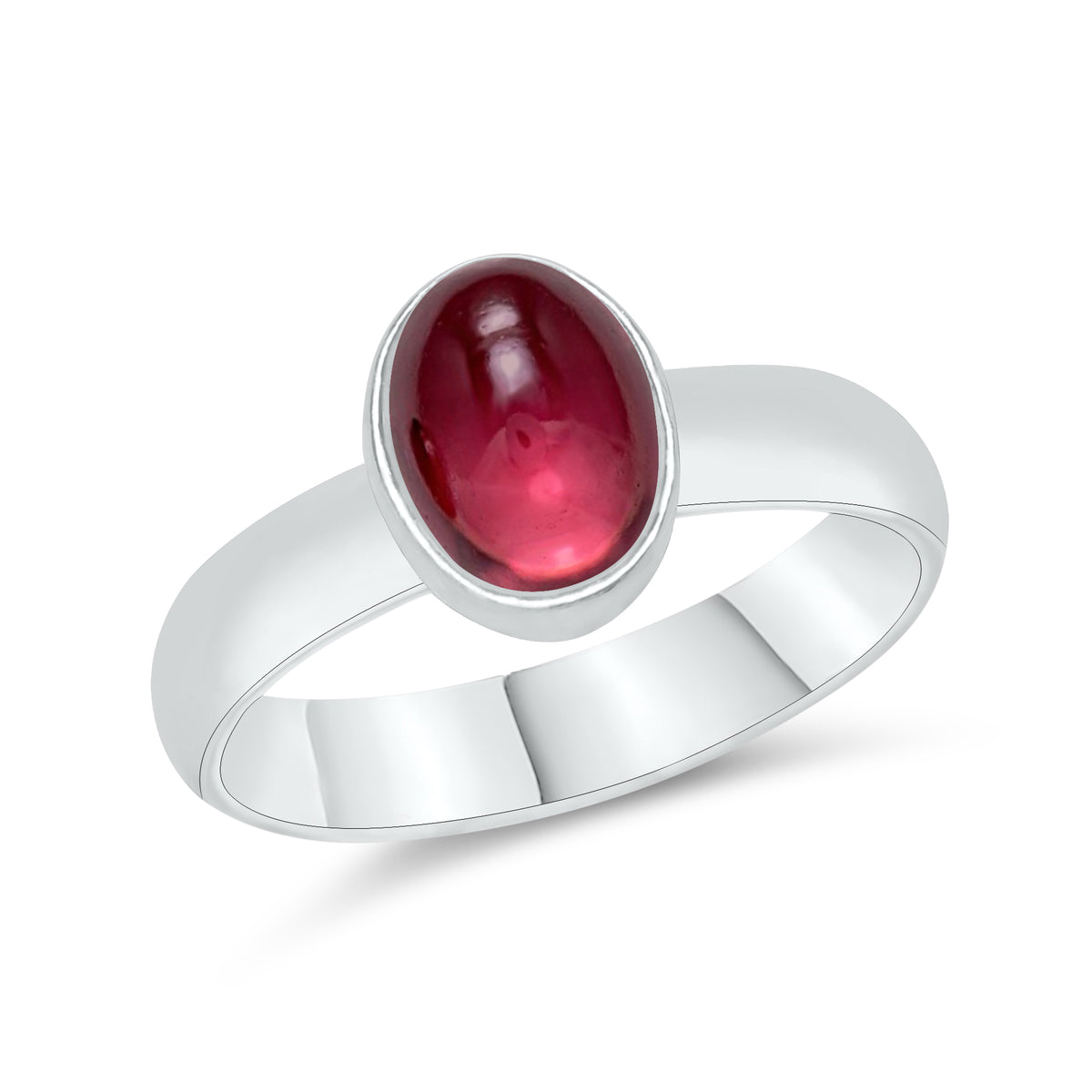 Smooth Plain Gemstone Rings – Multi-Shape | Silver / 18K Gold / 18K Rose | Bundles