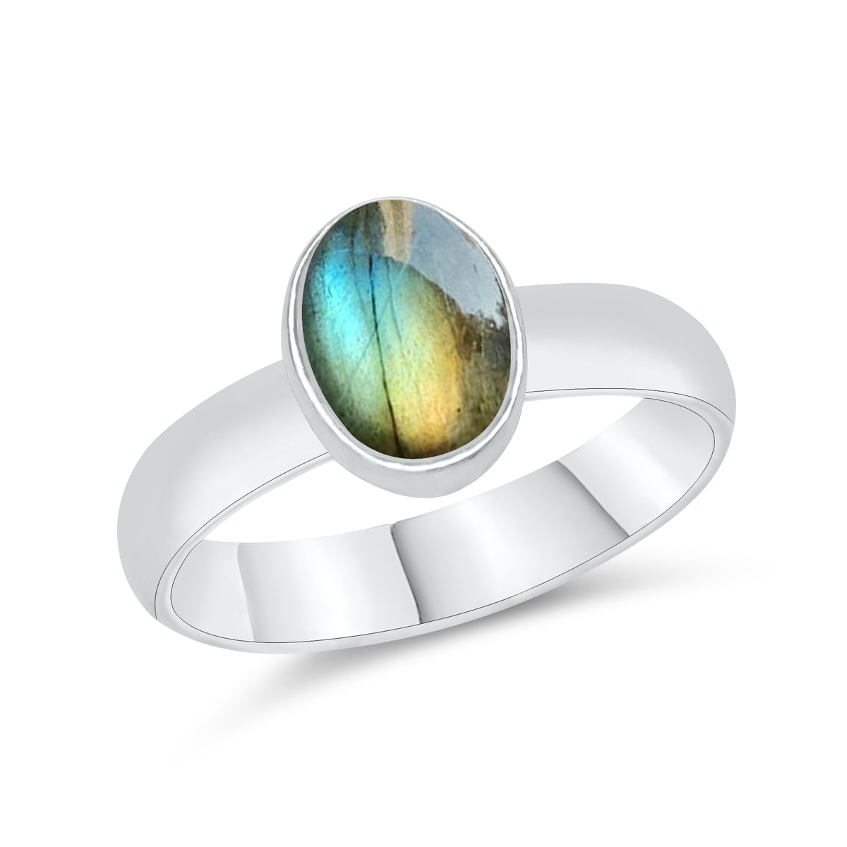 Smooth Plain Gemstone Rings – Multi-Shape | Silver / 18K Gold / 18K Rose | Bundles