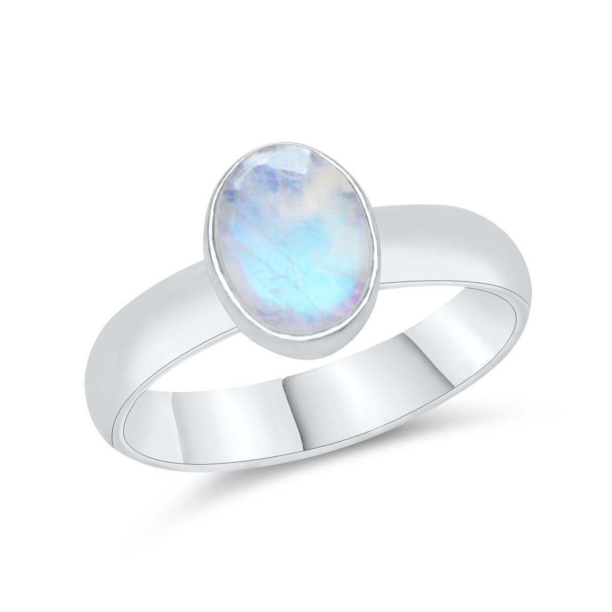 Smooth Plain Gemstone Rings – Multi-Shape | Silver / 18K Gold / 18K Rose | Bundles