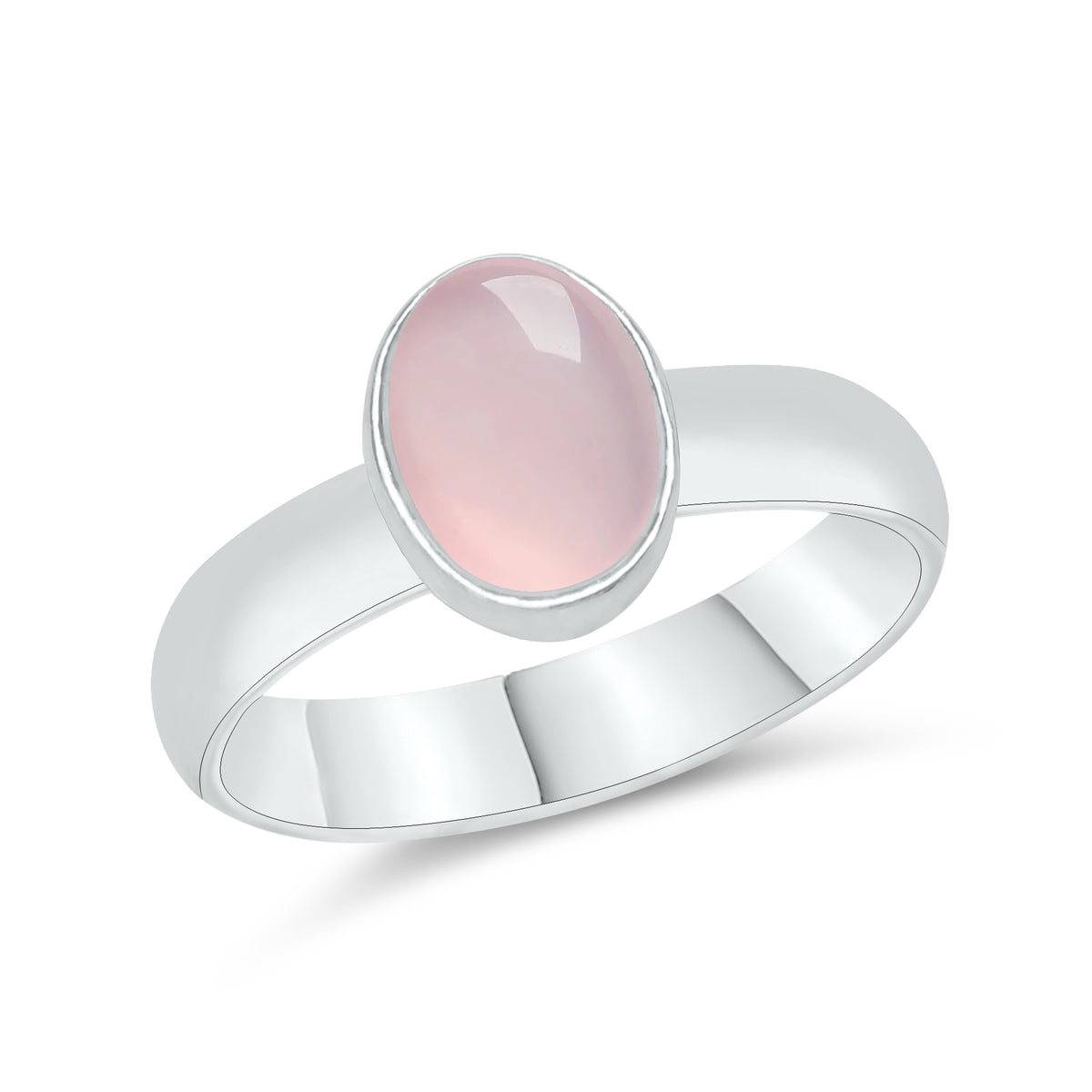 Smooth Plain Gemstone Rings – Multi-Shape | Silver / 18K Gold / 18K Rose | Bundles