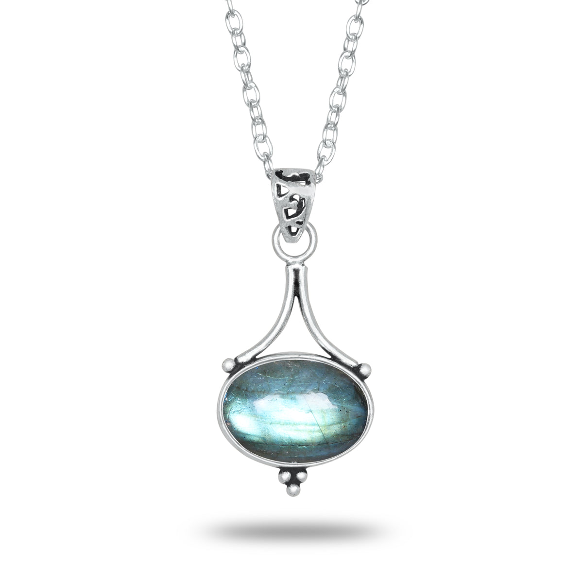 Labradorite Pendants – Silver-Plated, Handmade, Under 1 Inch, Blue Flash | Wholesale