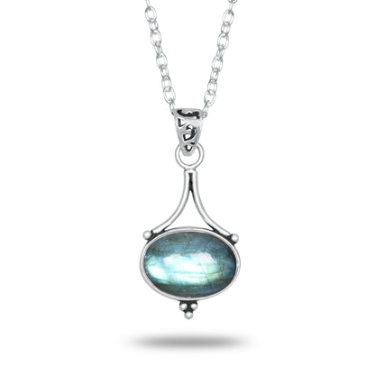 Labradorite Pendants – Silver-Plated, Handmade, Under 1 Inch, Blue Flash | Wholesale