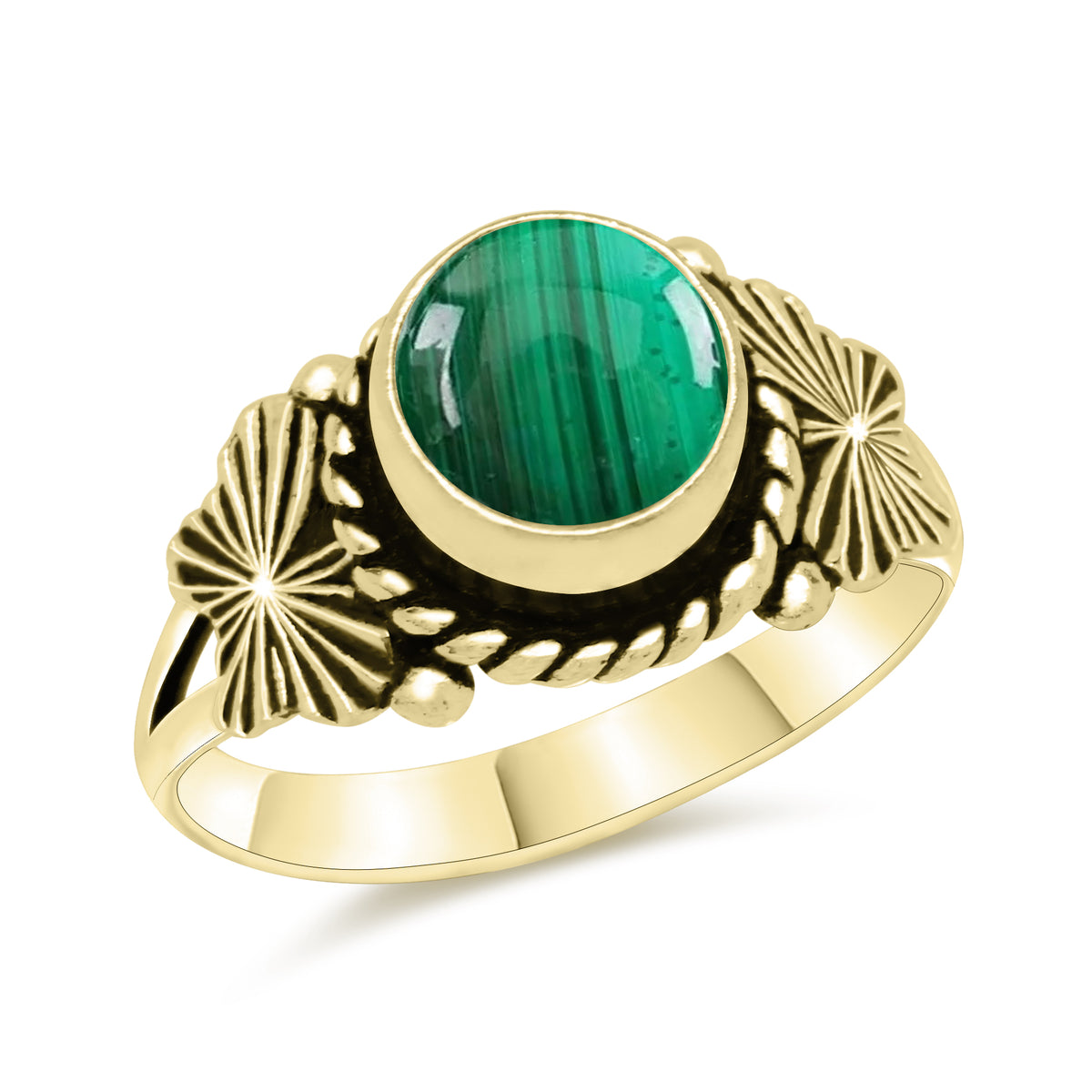 Dainty Malachite Rings – Silver, 18K Gold & Rose Gold Plated | Fixed Sizes US 5–9 | Wholesale Bundles