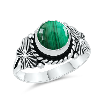 Dainty Malachite Rings – Silver, 18K Gold & Rose Gold Plated | Fixed Sizes US 5–9 | Wholesale Bundles
