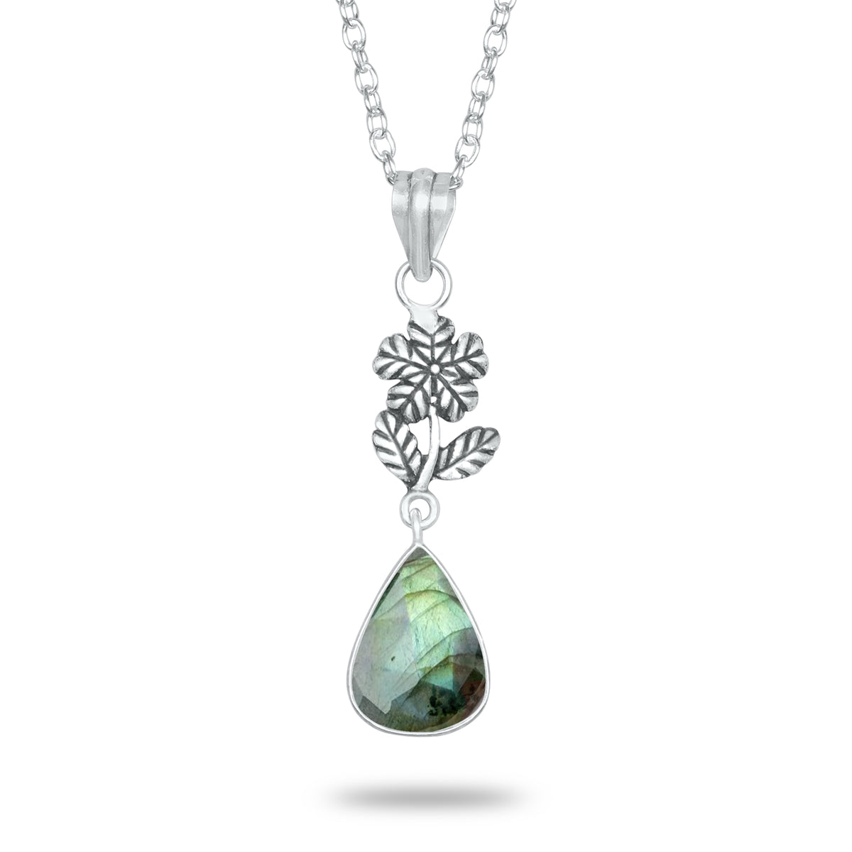 Labradorite Charm Pendants – Silver-Plated, Handmade, Designer Boho | Wholesale