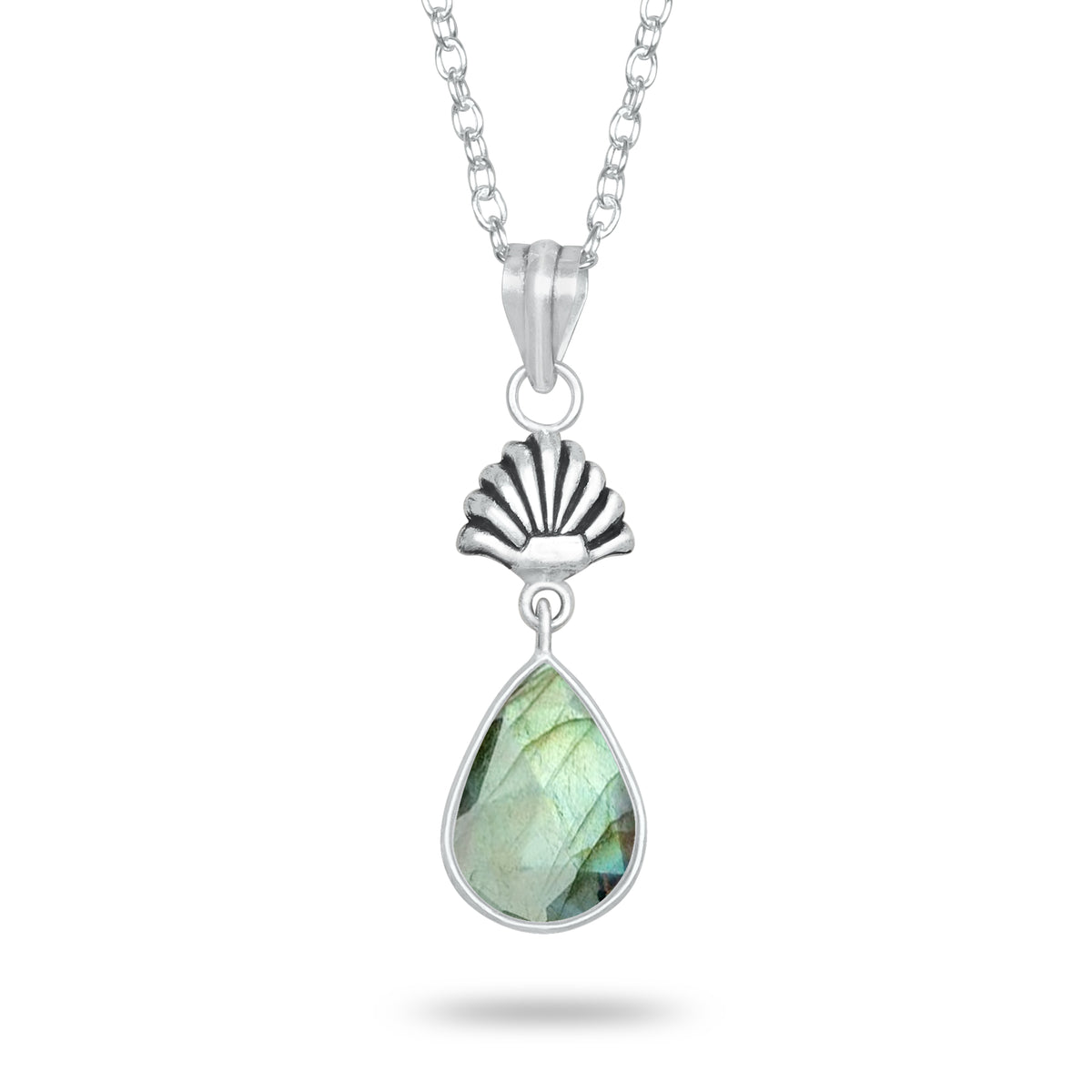 Labradorite Charm Pendants – Silver-Plated, Handmade, Designer Boho | Wholesale