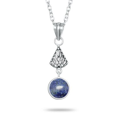 Lapis Lazuli Charm Pendants – Silver-Plated, Handmade, Designer Boho | Wholesale