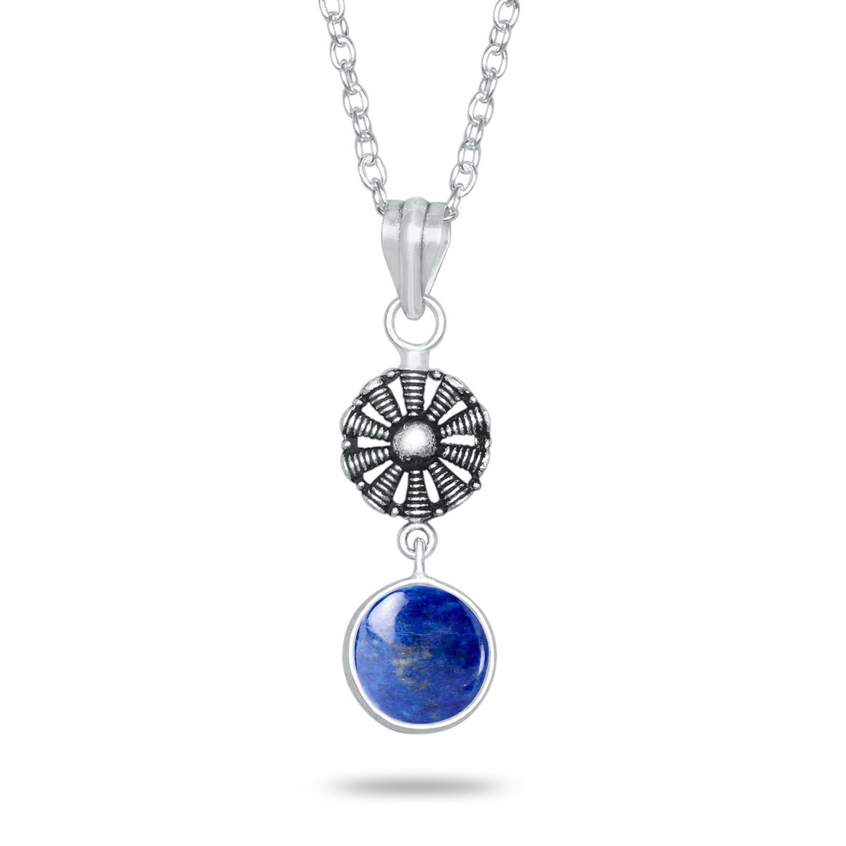 Lapis Lazuli Charm Pendants – Silver-Plated, Handmade, Designer Boho | Wholesale