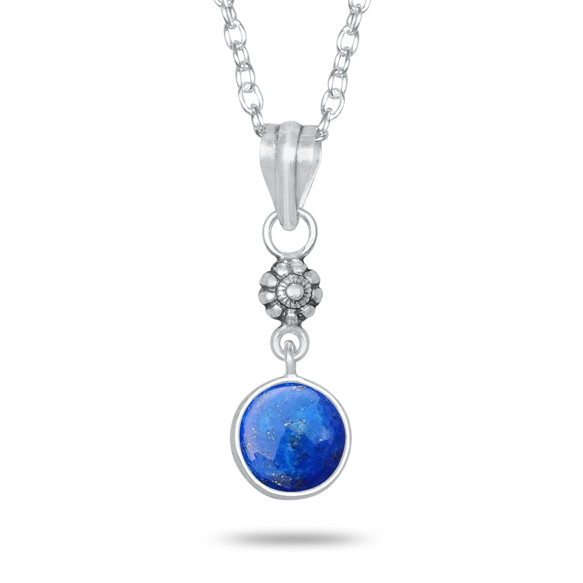Lapis Lazuli Charm Pendants – Silver-Plated, Handmade, Designer Boho | Wholesale