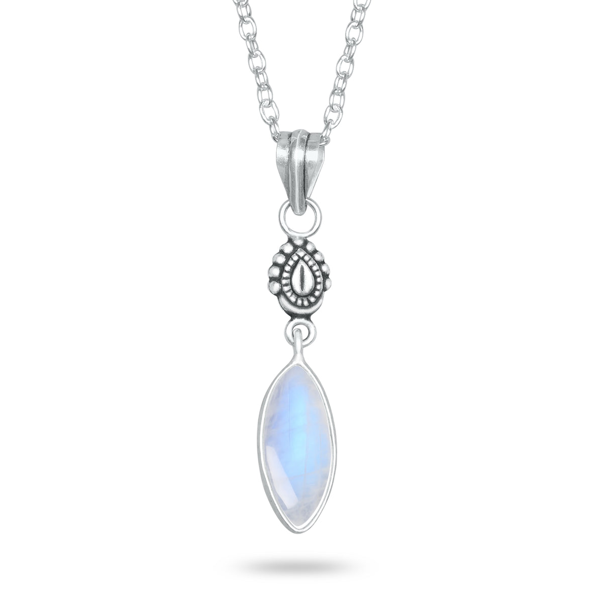 Rainbow Moonstone Charm Pendants – Silver-Plated, Handmade, Designer Boho | Wholesale