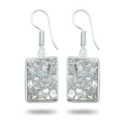 Pyrite Druzy Earrings – Handmade Minimal Design | Silver‑Plated Brass | Fish Hook Backs | Wholesale Pairs