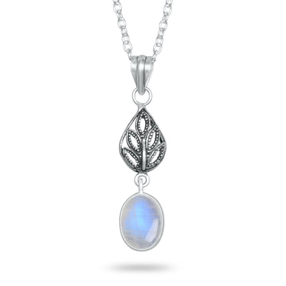 Rainbow Moonstone Charm Pendants – Silver-Plated, Handmade, Designer Boho | Wholesale