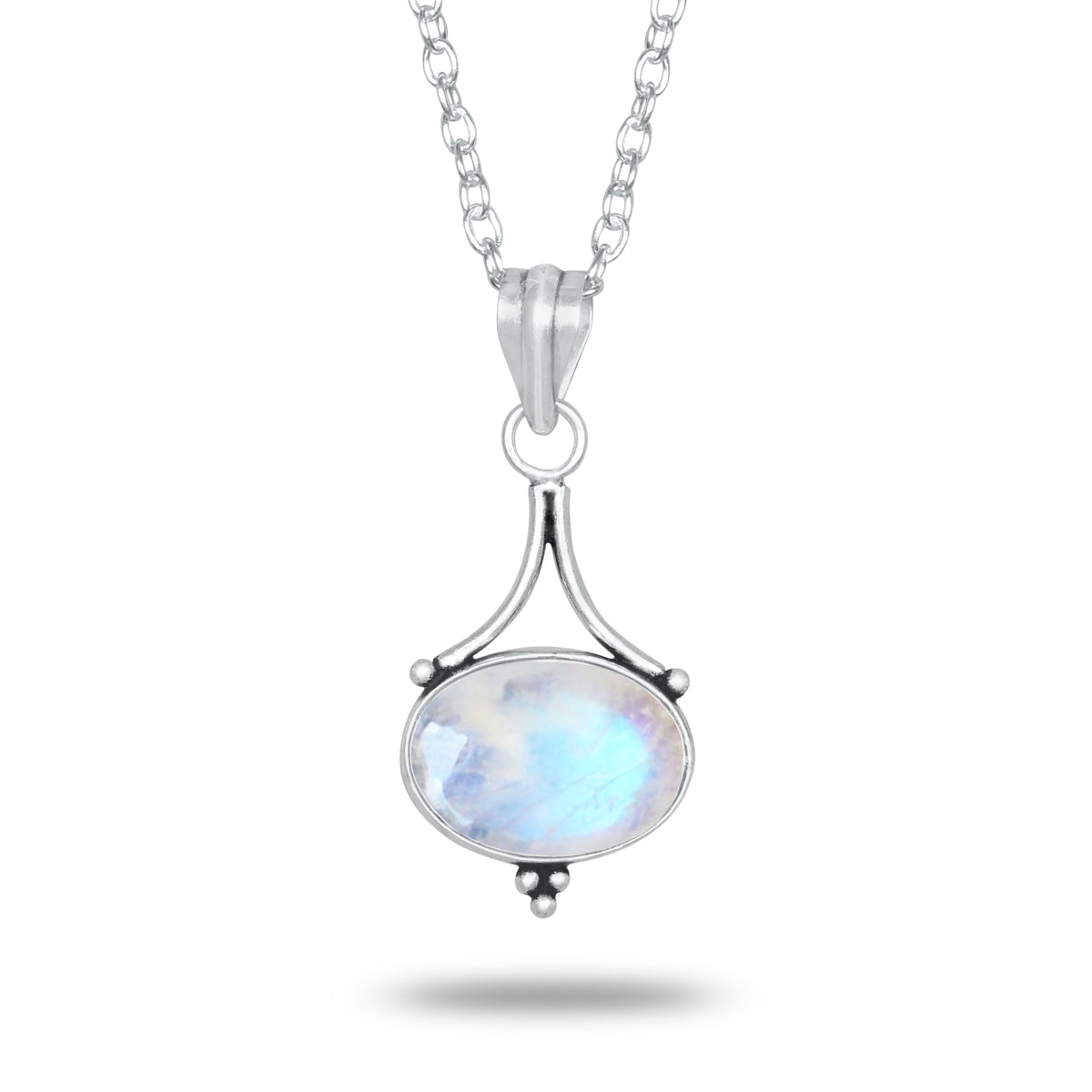 Rainbow Moonstone Pendants – Silver-Plated, Handmade, Celestial Elegance | Wholesale