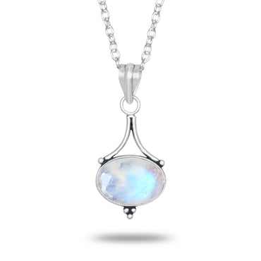 Rainbow Moonstone Pendants – Silver-Plated, Handmade, Celestial Elegance | Wholesale