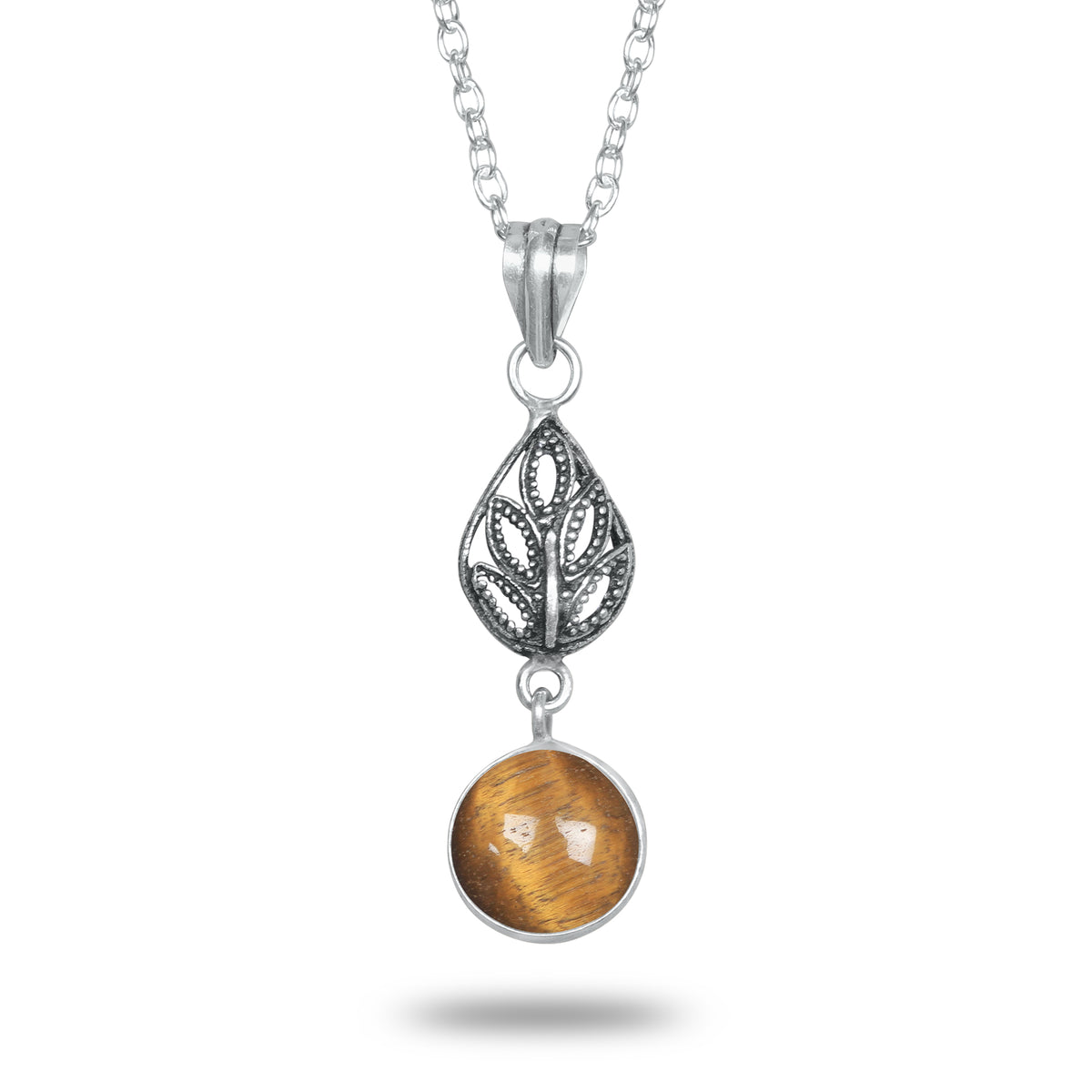 Tiger Eye Charm Pendants – Silver-Plated, Handmade, Designer Boho | Wholesale