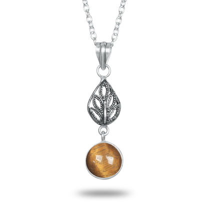 Tiger Eye Charm Pendants – Silver-Plated, Handmade, Designer Boho | Wholesale