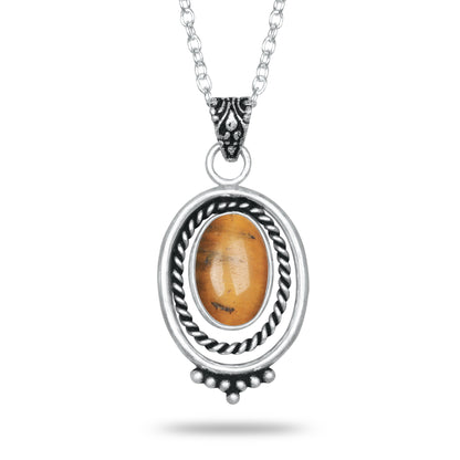 Tiger Eye Designer Pendants – Silver-Plated, Chic Everyday Boho Style | Wholesale