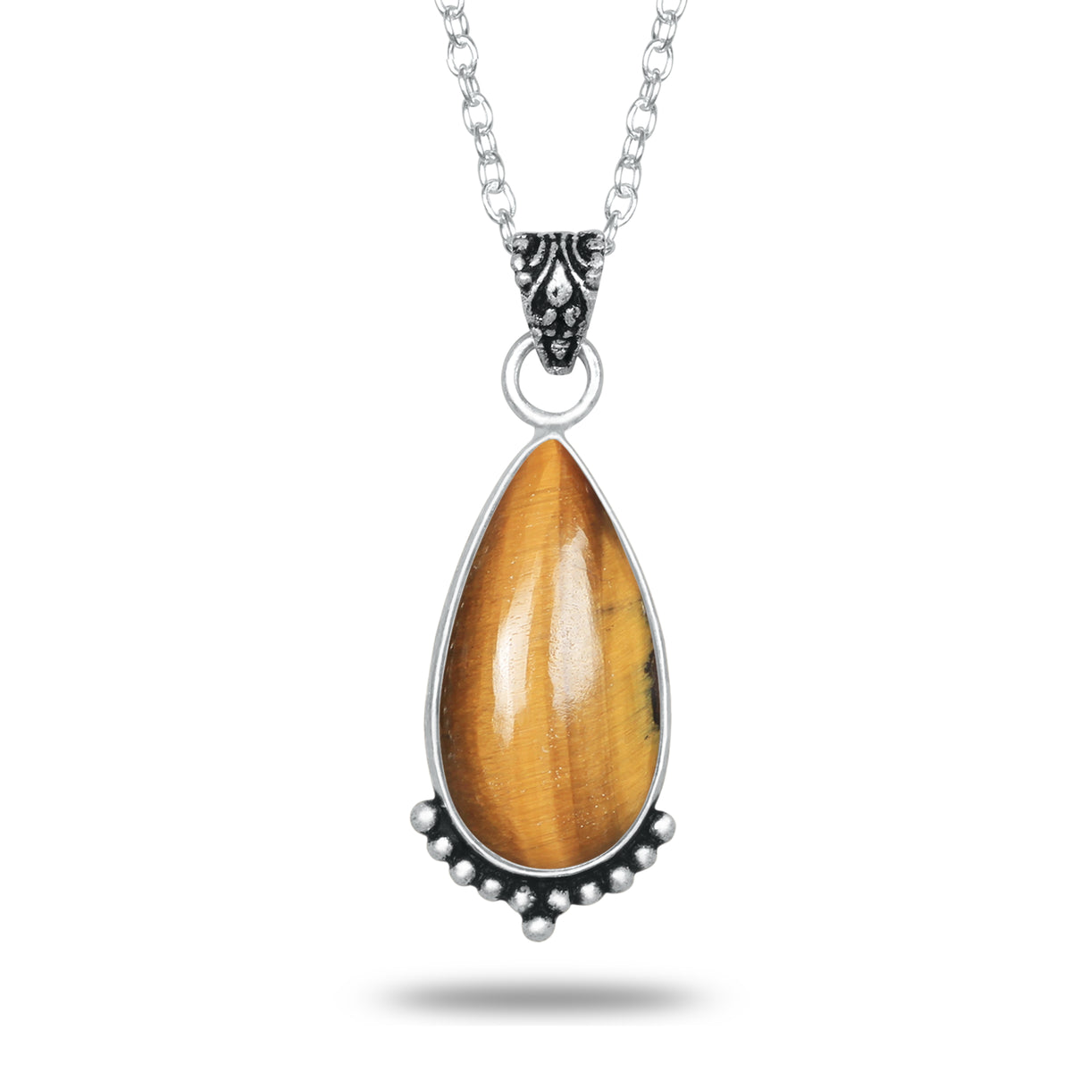 Tiger Eye Designer Pendants – Silver-Plated, Chic Everyday Boho Style | Wholesale