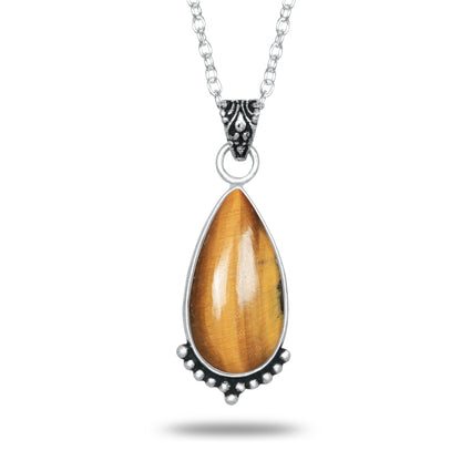 Tiger Eye Designer Pendants – Silver-Plated, Chic Everyday Boho Style | Wholesale