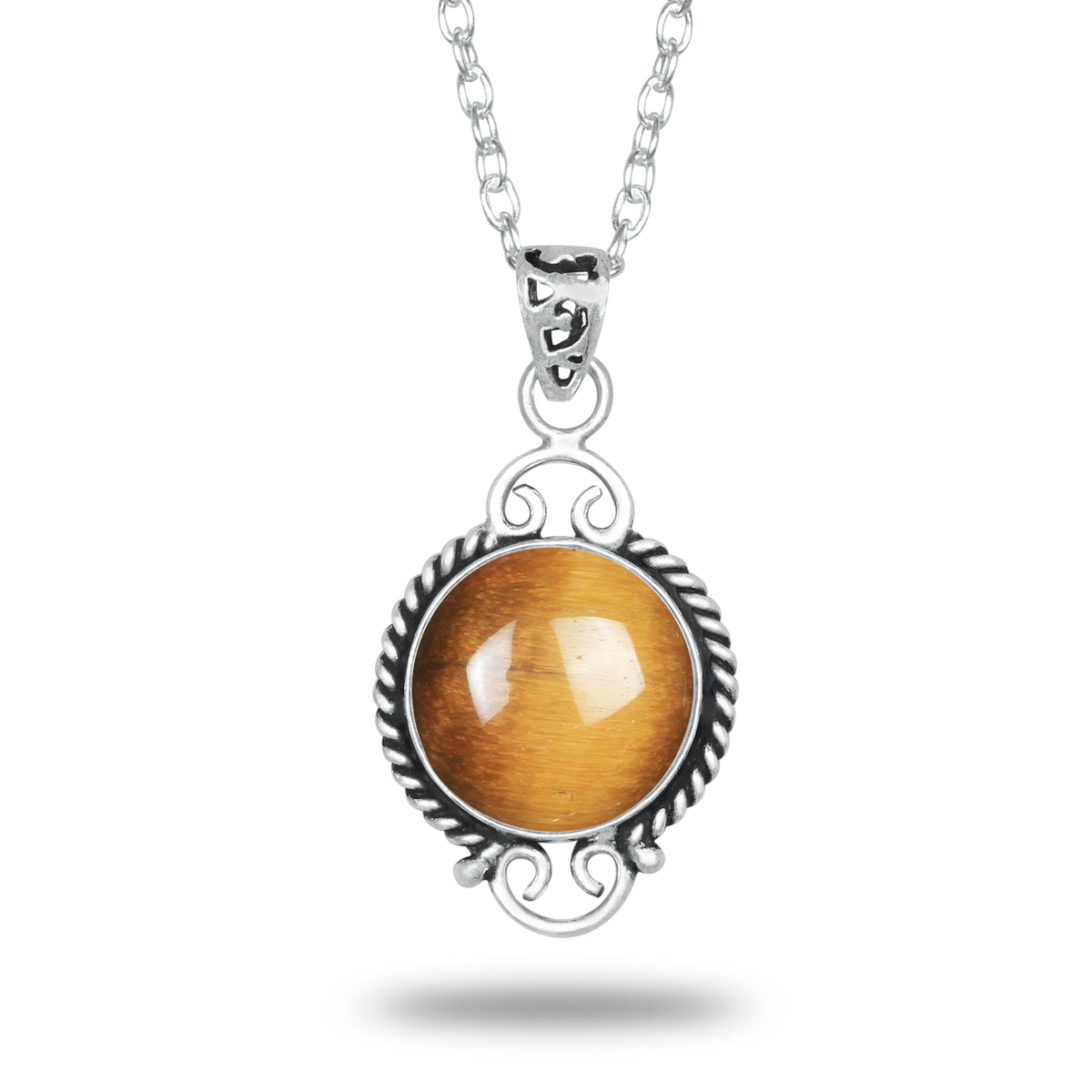Tiger Eye Designer Pendants – Silver-Plated, Chic Everyday Boho Style | Wholesale