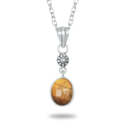 Tiger Eye Charm Pendants – Silver-Plated, Handmade, Designer Boho | Wholesale