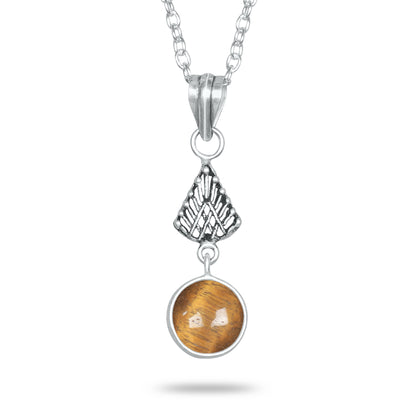 Tiger Eye Charm Pendants – Silver-Plated, Handmade, Designer Boho | Wholesale