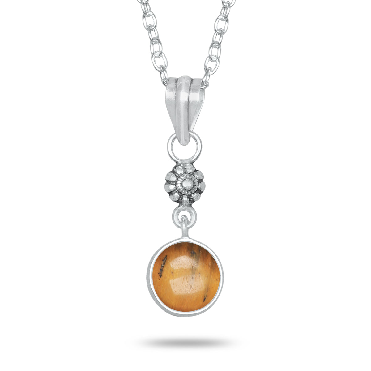 Tiger Eye Charm Pendants – Silver-Plated, Handmade, Designer Boho | Wholesale