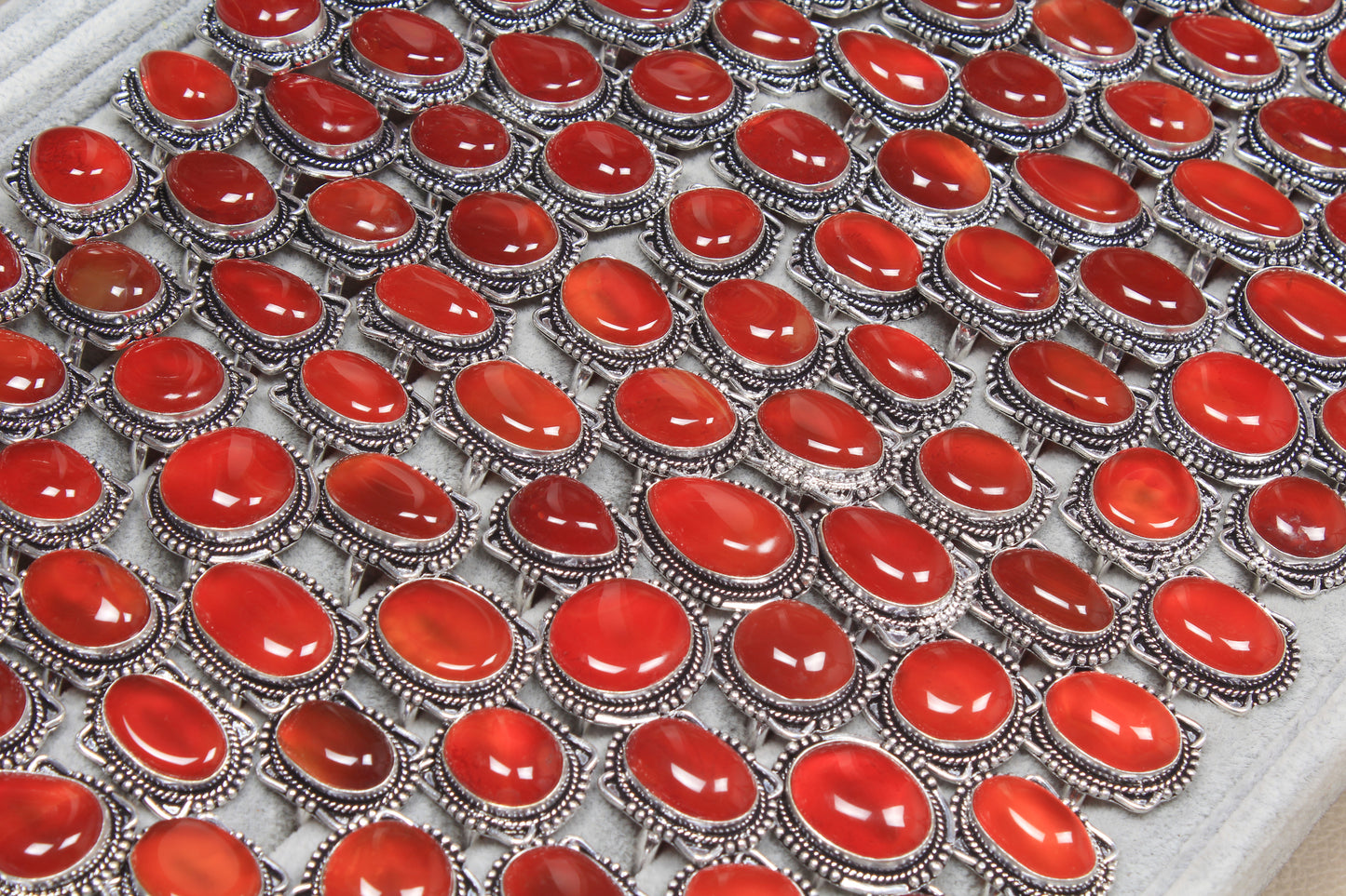 Carnelian Gemstone Handmade Rings For Women Jewelry Carnelian Crystal Rings For Bulk Sale