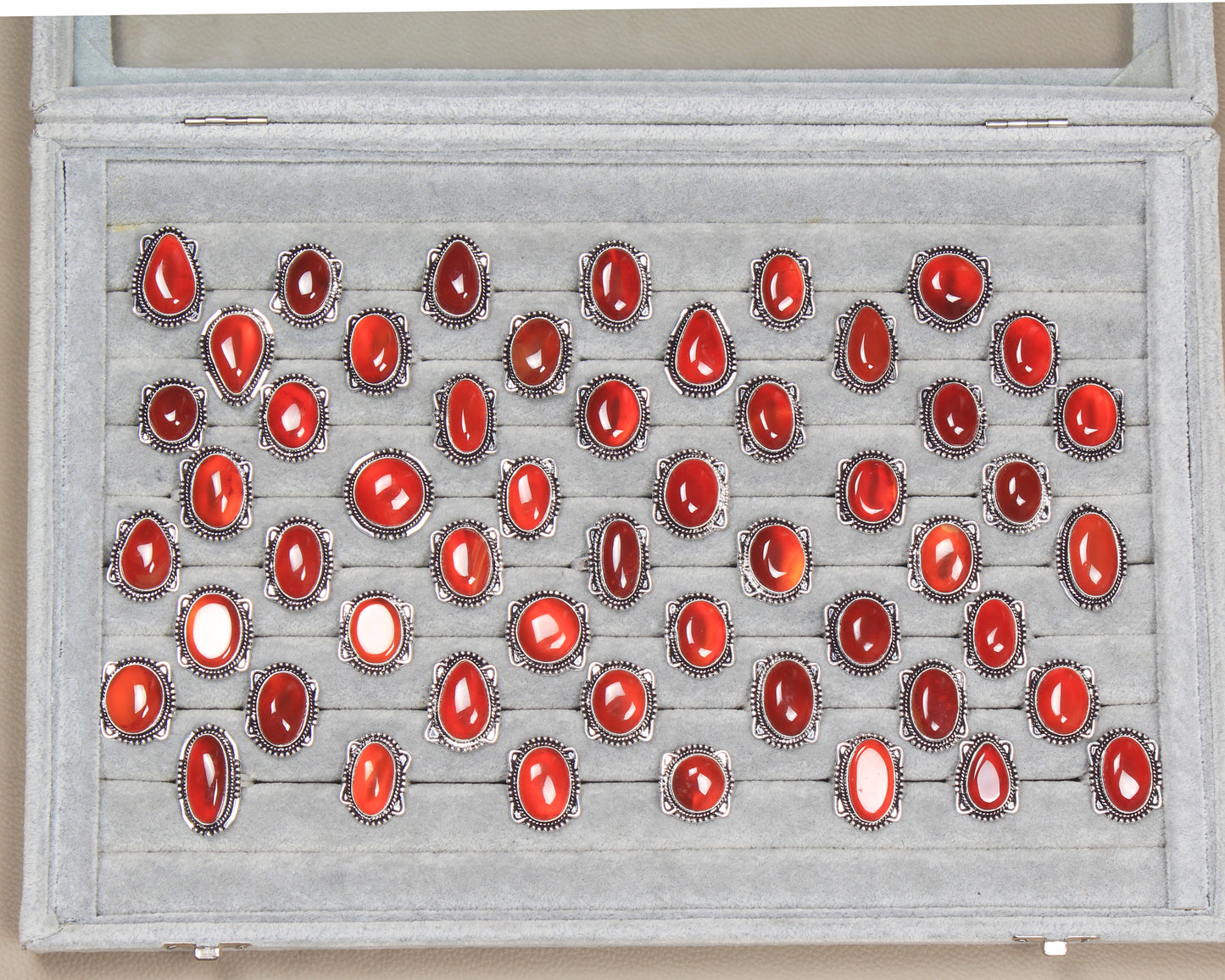 Carnelian Gemstone Handmade Rings For Women Jewelry Carnelian Crystal Rings For Bulk Sale