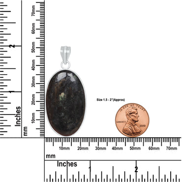 Nuummite Bezel Pendants – Silver-Plated, Natural Ancient Stone | Wholesale