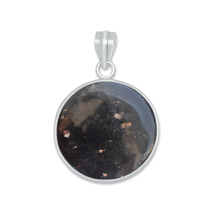 Nuummite Bezel Pendants – Silver-Plated, Natural Ancient Stone | Wholesale