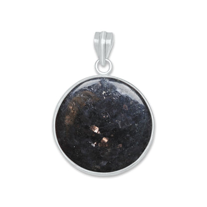 Nuummite Bezel Pendants – Silver-Plated, Natural Ancient Stone | Wholesale