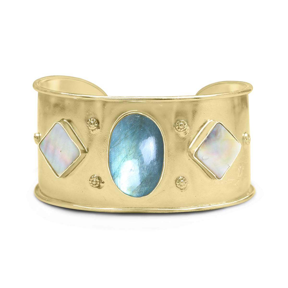 Statement Gemstone Bangles – Silver-Plated, Adjustable Handmade Cuffs | Wholesale (Made to Order)