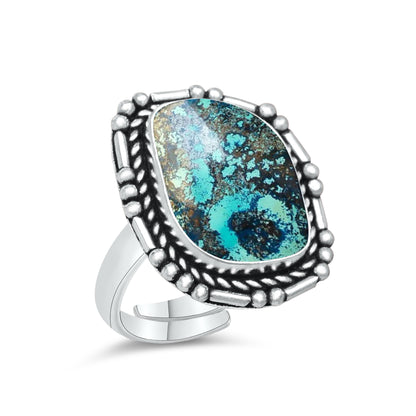 Handgefertigte Edelsteinringe im böhmischen und Vintage-Stil – riesige verschiedene Designs, Natursteine, versilbert und vergoldet über Messing, gemischte Größen (US 6–10, UK LT, EU 52–61)