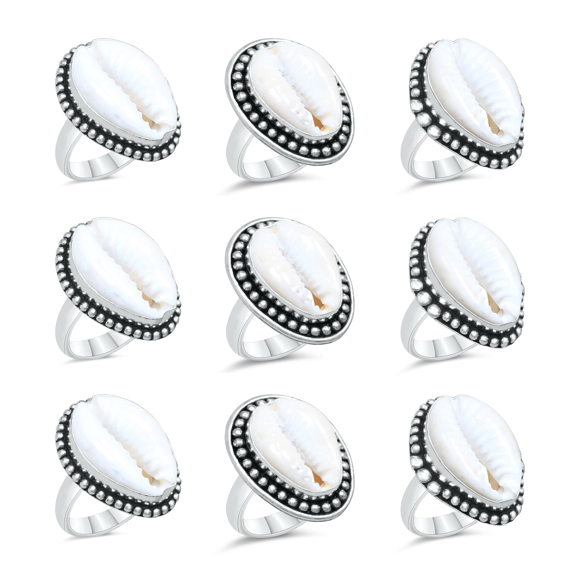 Cowrie Shell Rings – Silver-Plated, Handmade, Boho Ocean Style (US Siz ...
