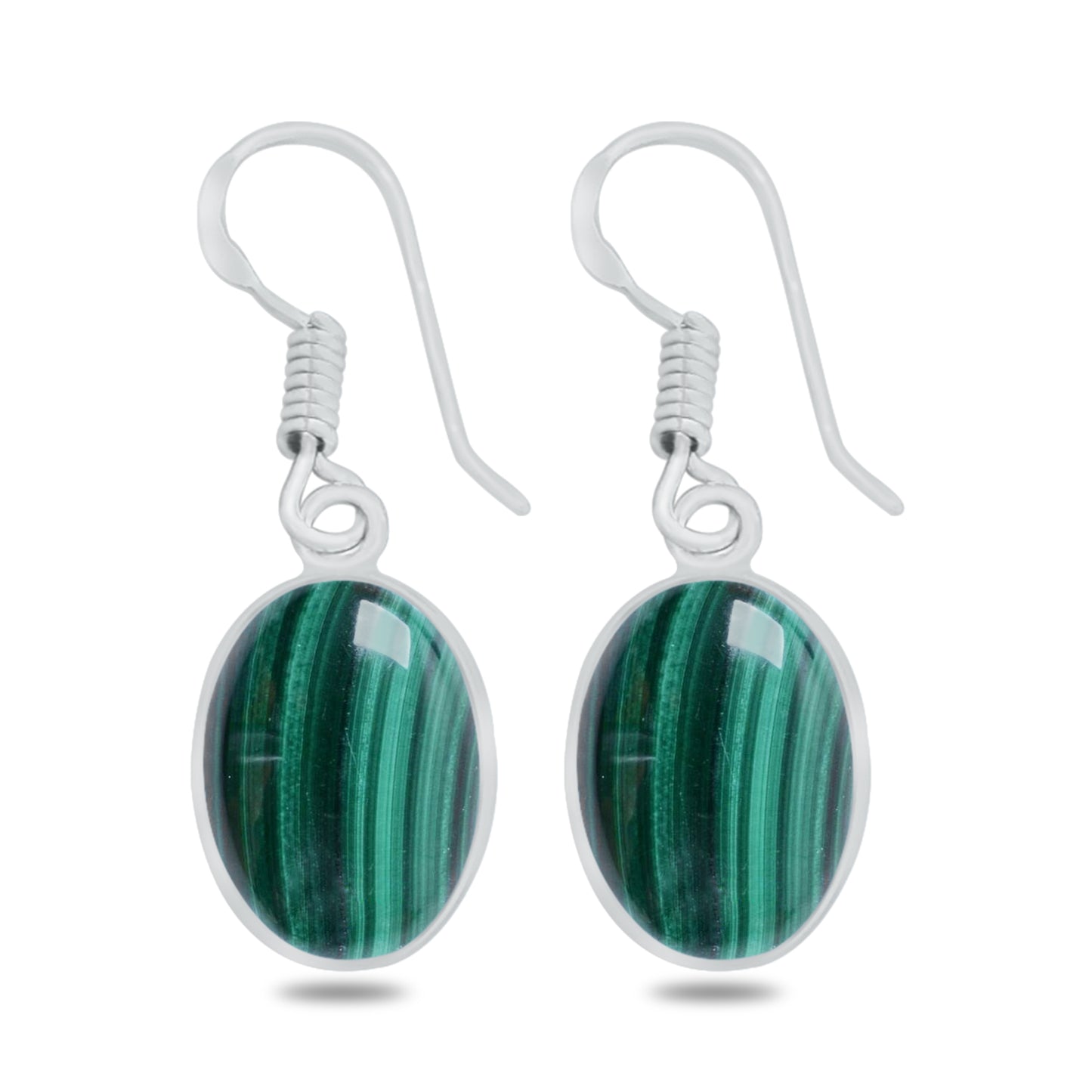 Boucles d'oreilles à lunette serties de cristaux assortis - Plaqué argent, minimalistes, vente en gros