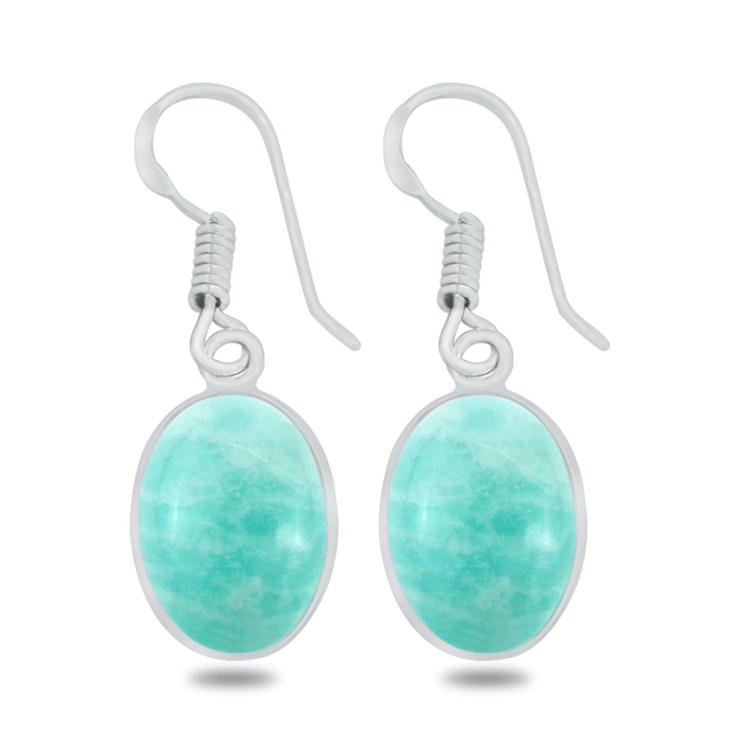 Boucles d'oreilles à lunette serties de cristaux assortis - Plaqué argent, minimalistes, vente en gros