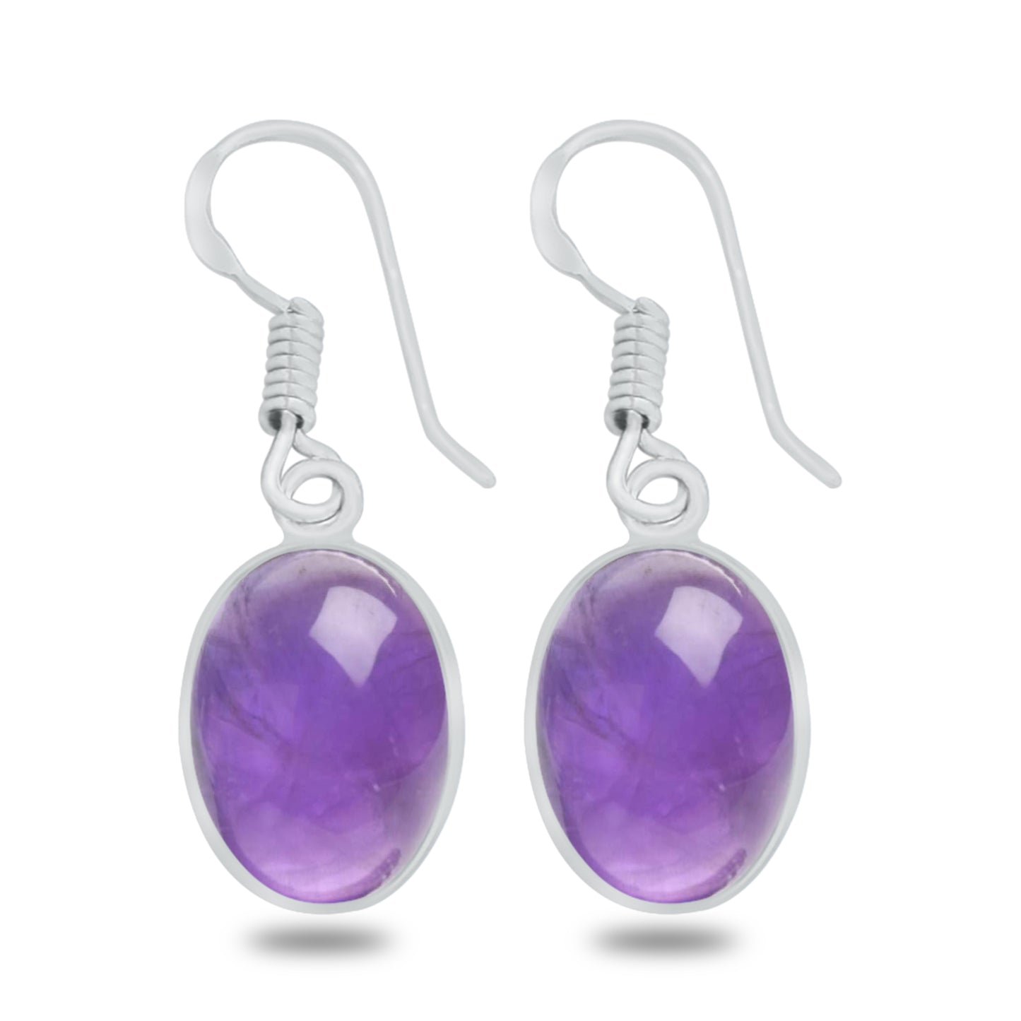 Boucles d'oreilles à lunette serties de cristaux assortis - Plaqué argent, minimalistes, vente en gros