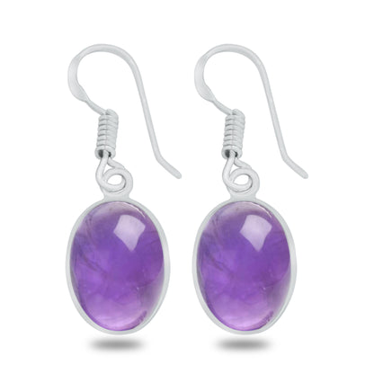 Boucles d'oreilles à lunette serties de cristaux assortis - Plaqué argent, minimalistes, vente en gros