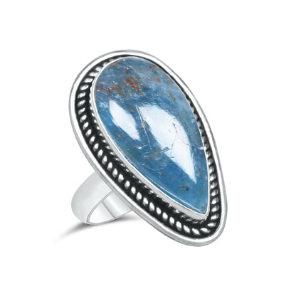 Aquamarine Rings – Silver-Plated, Handmade, Soft Blue Natural Gemstone (US Sizes 6–10, Non-Adjustable) | Wholesale