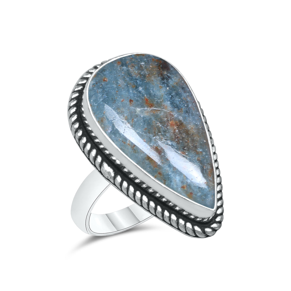 Aquamarine Rings – Silver-Plated, Handmade, Soft Blue Natural Gemstone (US Sizes 6–10, Non-Adjustable) | Wholesale