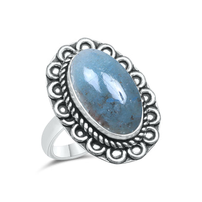 Aquamarine Rings – Silver-Plated, Handmade, Soft Blue Natural Gemstone (US Sizes 6–10, Non-Adjustable) | Wholesale