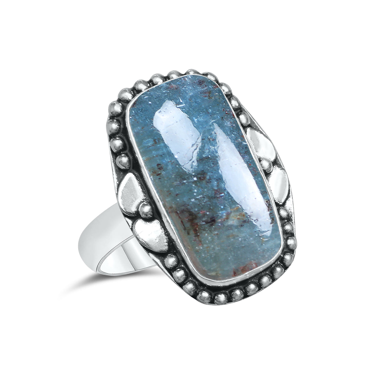 Aquamarine Rings – Silver-Plated, Handmade, Soft Blue Natural Gemstone (US Sizes 6–10, Non-Adjustable) | Wholesale